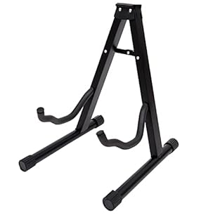 UNIVERSAL GUITAR STAND: Suitable for electric and acoustic string instruments, Straame guitar holder is a fantastic accessory with a minimal black-steel design to display your instruments in any room of your house or rehearsal space. A-FRAME DESIGN: ...