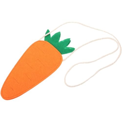 DEARMAMY Bolsa De Zanahoria Pequeña Bolsa De Zanahoria Relleno De Zanahoria De Peluche Bolsas De Pascua Para Niñas Zanahoria Bolso De La Zanahoria Bolso De La Zanahoria De Pascua, NARANJA,