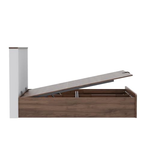 Image of Wakefit Bed | 3 Yr Warranty | Bed Queen Size, Comes with Hydraulic Storage, Noise Free, Density:680-750 kg /m, Termite & Borer Resistant, Fits Mattresses Up to 8 Inches (Nix 78 x 60- Columbian Walnut)