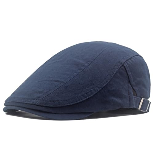 Navy Beret Men's Retro Forward Hat Newspaper Boy Hat Single Color Sun Hat