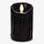 Luminara Black Wax Drip Flameless Candle LED Battery Operated Moving Flame Lights Pillar Unscented Real Wax with Dripped Edge, Timer (3 x 4.5 inch)
