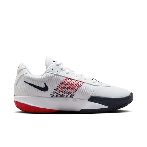 Nike G.T. Cut Academy Men's Basketball Shoes (FB2599-104, White/Sport Red/Obsidian) Size 103