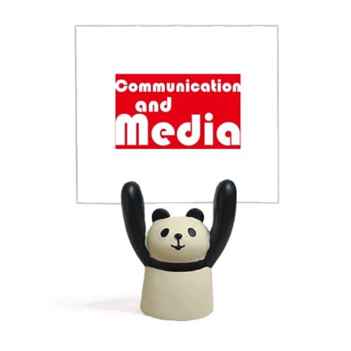 Support pour mémo et média communication avec motif de panda rouge pour cartes et notes
