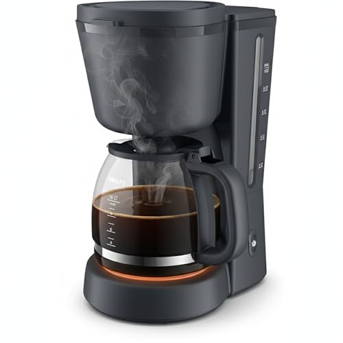 Image of Drumstone 1.2L Drip Coffee Maker with Glass Carafe, 10-Cup Coffee Machine with Keep Warm Plate & Auto Shut-Off for Home, Office & Daily Brewing