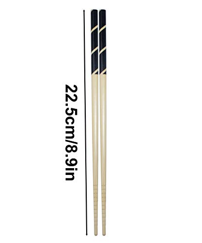 Chopsticks Reusable,Natural Bamboo Chopsticks 5 Pairs Gift Set,Nice Chopsticks for Family,Hotel,Restaurant,Hot Pot,Noodles,Sushi - Thumbnail 5