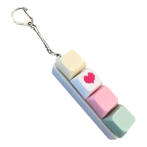YOFDAL 2 PCS teclado pastel, llavero, divertido, colorido teclado inquieto, clicker, interruptor mecánico, reducción de estrés, llavero,Teclado fidget juguetes para adultos(B) YOFDAL 2 PCS teclado pastel, llavero, divertido, colorido teclado inquieto, clicker, interruptor mecánico, reducción de estrés, llavero,Teclado fidget juguetes para adultos(B)