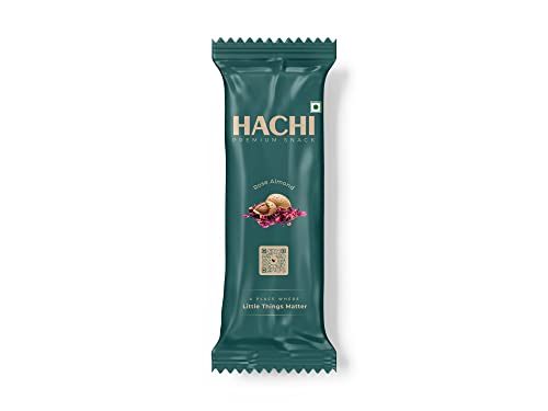 Image of HACHI Healthy Rose Almond Granola | Pack of 10 (35 g Each) | Crunchy Granola with Rolled Oats, Almonds, Rose Petals & Jaggery | Nutritious Snack for Travel, Office & Tiffin