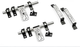 Legal Super Industries Aldrop Stainless Steel Glossy Door Handle Set, Latches for Door, Antique Finish (2 Aldrop 2 Handle AHS-428 Black Glossy Antique)