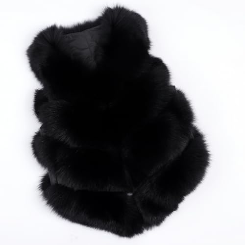 Women's Genuine Fox Fur Vest Sleeveless Coat Thick Warm Winter Fluffy Fur Jacket Short4