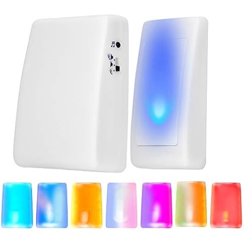 Wireless Doorbell, 7 Color Lights Flash + Music Doorbell Home Wireless Elderly/Deaf Men Door Bell With Strong Anti-interference Ability Cover