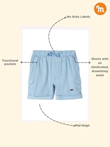 Image of Milou Girls 100% Cotton Stripes Allover Print Biowash Shorts | Soft & Breathable, Safe Dyes, Label-Free Comfort