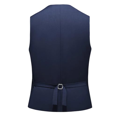 Chaleco de traje de caballero Kiioouu con acabado premium para bodas 2