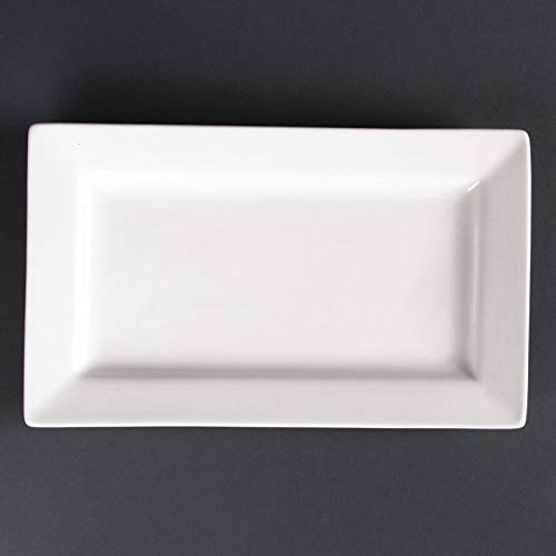 Olympia Lumina Wide Rim Rectangular Plate - 257x155mm 10x 6" (Box 4)