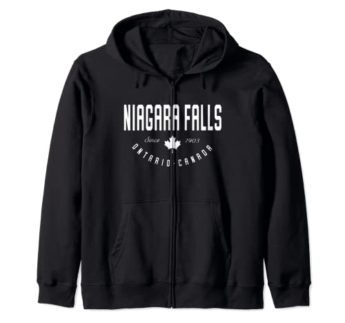 CA Niagara Falls Ontario Canadian Maple Leaf Zip Hoodie