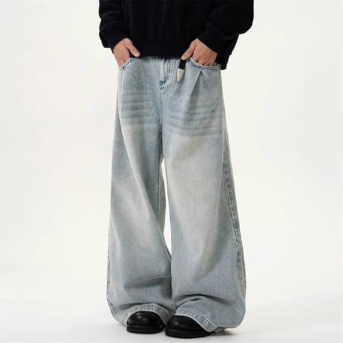 Men's Y2K Jeans Vintage Baggy Jean Pants Streetwear Relaxed Fit Jeans Trousers3