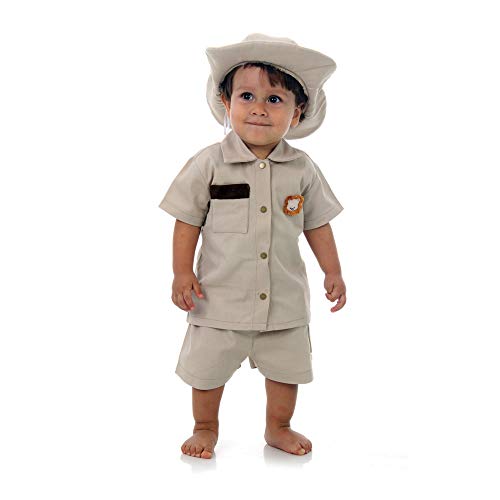 Fantasia Safari Bebe 910690 P - 1 Ano, Sulamericana Fantasias, Bege