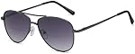 Eyekepper Bifocal Verres de lecture Verres Polycarbonate Printemps Temple Pilot Style Lecteurs Verre Gris +2.0