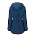YYNUDA Damen Winterparka Dicker Warm Lang Wintermantel mit Fellkapuze Winter Jacke Outdoor Jacke für Winter Navy blau L