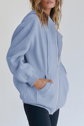 Image of PRETTYGARDEN Women's 2026 Spring Zip Up Y2K Hoodies Casual Long Sleeve Sweatshirts Fall Winter Track Jackets with Pockets