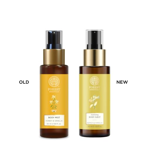 Image of Forest Essentials Fragrant Body Mist Honey Vanilla | Aloe Vera juice infused Perfume Spray to keep Skin Scented & Hydrated Through the Day (Pack of 2)