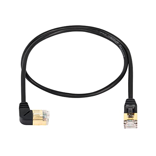 SinLoon RJ45 Cat8 Ethernet-Kabel, Stecker auf Stecker, Hochgeschwindigkeits-Cat8-Netzwerkkabel, 40 Gbit/s 2000 MHz SFTP-Patchkabel für Router-Modem-Server usw (links)