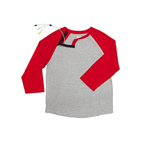 Teen Shoulder Snap, Port Access Tee, IV Access, Adaptive Cancer/Chemo/Rehab/Recovery Shirt