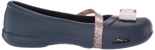 Crocs Lina Charm Flat Ballet, navy, 4 M US Toddler - Image 4