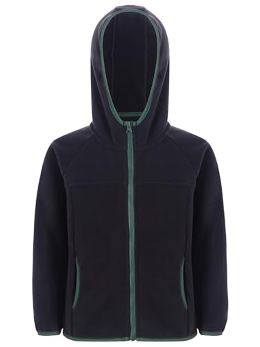 ACSUSS Kids Girls Boys Fleece Jacket Hooded Casual Winter Coat Warm Thick Outerwear Zipper Long Sleeve Jacket