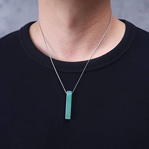 COAI Men's Bar Crystal Necklace - Obsidian/Howlite/Tiger Eye/Green Aventurine2