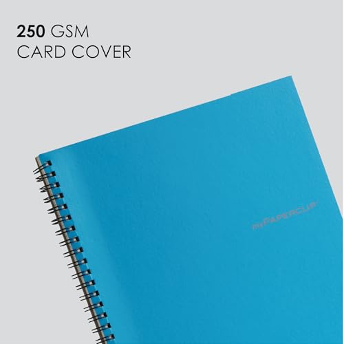 Image of myPAPERCLIP NeoWiro B5 Spiral Unruled Notebook | 160 Pages, 80 GSM, 250 GSM Soft Cover, B5 (6.93 x 9.84 in) | Wiro Bound | Light Blue