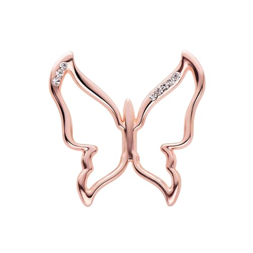 Image of Dainty Butterfly Silk Scarf Ring Brooch for Women Elegant Rhinestone Crystal Shawl Scarves Buckle Wrap Clip Exquisite Costume Accessories Decoration Wedding Holiday Jewelry