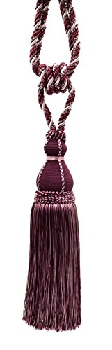 Cortinas de color morado oscuro estilo #TBH15 con borla de lujo 4