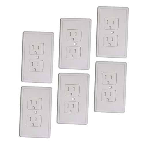 HANABASS 6Pcs Childproof Outlet Covers Self Closing Electric Socket Protectors for Safety Wall Plug Caps Spring Loaded Design Easy for Adults to Use Reliable