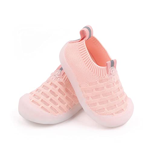 Sapatos de lazer para meninas sapatos de malha respirável sola macia sapatos esportivos meias sapato