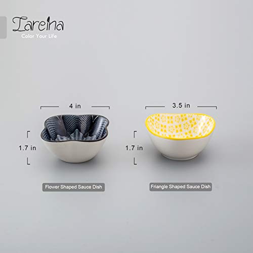 image for Lareina Dipping Sauce Dishes Set of 6, Multipurpose Porcelain Side Dis