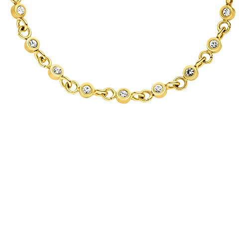 Purelei® Polite Armband (Gold, Silber), Wasserfestes Damen Armband, Armband aus Edelstahl mit Edelsteinen, Geschenk für Frauen, 16-19 cm Länge verstellbar