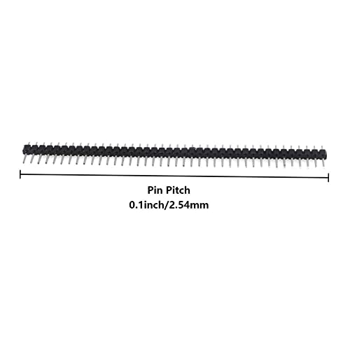 50pcs Male Header Pins Connector, Straight Single Row 40 Pin 0.1 Inch (2.54mm) Male Pin Header Connector PCB Board Pin Connector Electronic Component