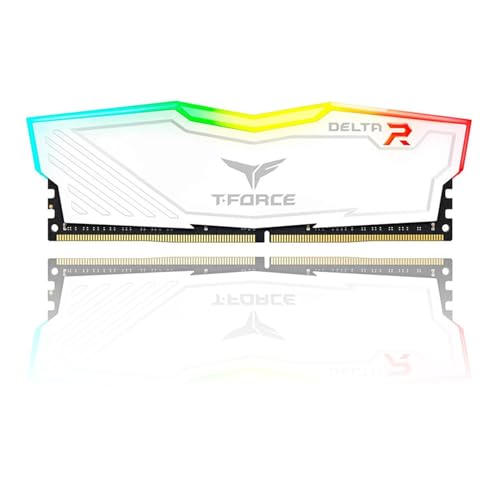TeamGroup T-Force Delta RGB 8GB 3200MHz CL16 Desktop Gaming DDR4 Memory/RAM with Intel XMP 2.0 and AMD Expo, Supports Motherboard ARGB Sync (White) - TF4D48G3200HC16F01 - Image 3
