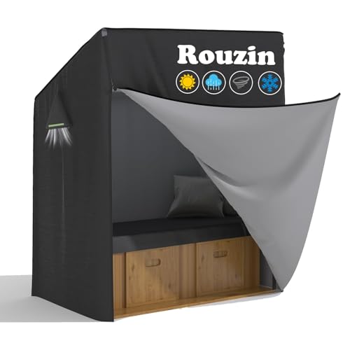 Rouzin Strandkorb Schutzhülle - Breit 120cm, Winterfest Strandkorb...