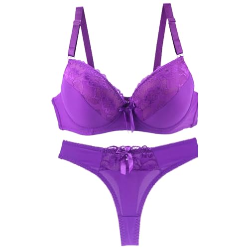 Black Fryday, BH Damen Mit Bügel Sale, Push Up BH Set, BH Damen Mit Bügel Große Größen Unterwäsche Set Frauen BH Und Slip Lingerie Dessous Sets...