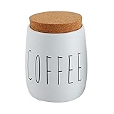 Lata Hermética para Café de Metal com Tampa de Cortiça Oak YOI 811500119 Branco 850ML