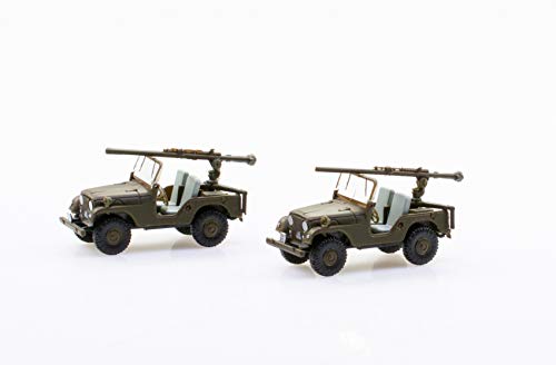 Jeep PAK58 Répulsif Panzer Kompanie : Modèles de collection 1/87 en métal injecté haut de gamme