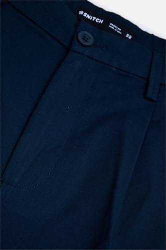 Image of SNITCH Men Trousers Holiday & Casual Wear | Relaxed Fit Pleated Front & Straight Leg Design | Breathable Cotton Linen Blend Fabric for Summer & Vacation Outings