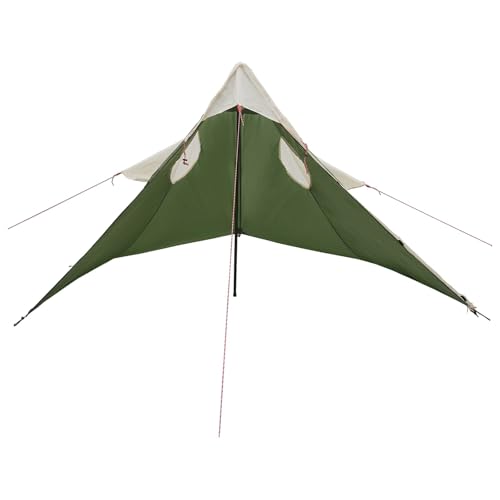 Mhdvray Poncho de Pluie 2 en 1 avec Capuche en Polyester 185T Vert, Abri Léger pour Randonnée et Camping, Bâche de Protection 262 x 126 x 130 cm, Comprend Cordes et Piquets de Sol – vue 6