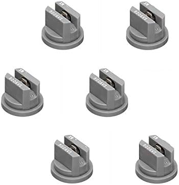 Pack of 6 - TeeJet Extended Range Flat Spray Tips Gray 80° Polymer w/SS Insert XR8006VS