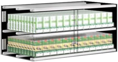 Wall-Mounted Acrylic Cigarette Display Holder with Automatic Pushers & Lock - Convenient Retail Rack for Shops, Stores, & Convenience Outlets