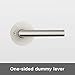 Kwikset 91570-003 Milan Single Dummy Door Handle Lever with Modern Contemporary Slim Round Design for Pantry or for Half-Dummy Application in Satin Nickel
