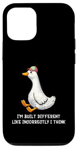 I'm Built Different Funny Duck Meme Goose Wearing Cap Humor ?????? iPhone 12/12 Pro ?