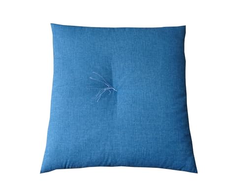 12カラー無地 綿わた入り銘仙版座布団 (55x59cm) 日本製手作り座布団 (ダンガリー１枚)のサムネイル