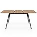 IDMarket - Skandinavischer ausziehbarer Tisch Rechteck INGA 4-8 Personen Holzplatte Schwarze Beine 110-150 cm